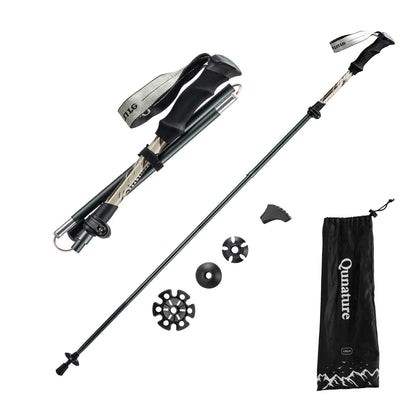 Foldable Lightweight Aluminum Trekking Pole with Adjustable Height and Grip