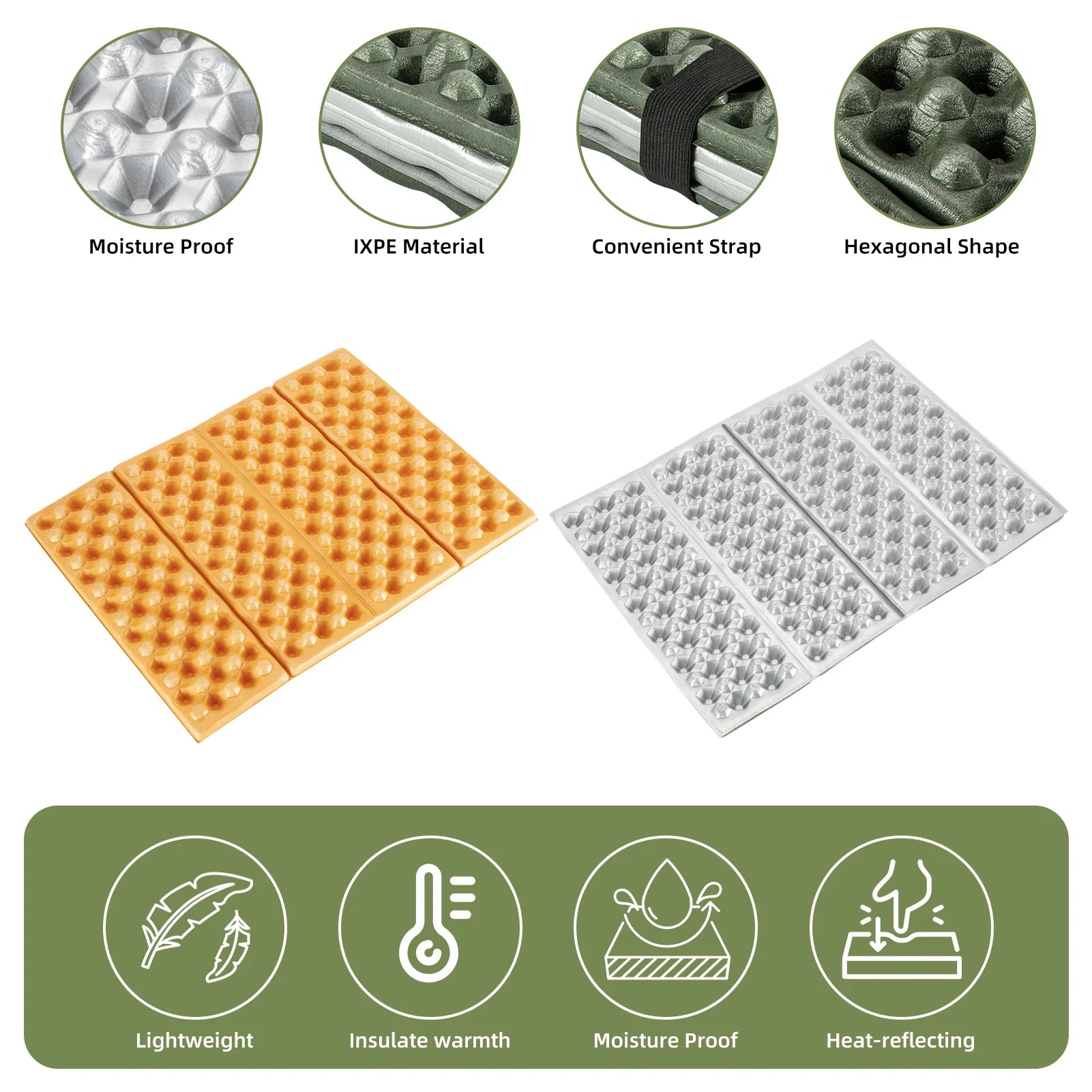 Product with features highlighted on a white background