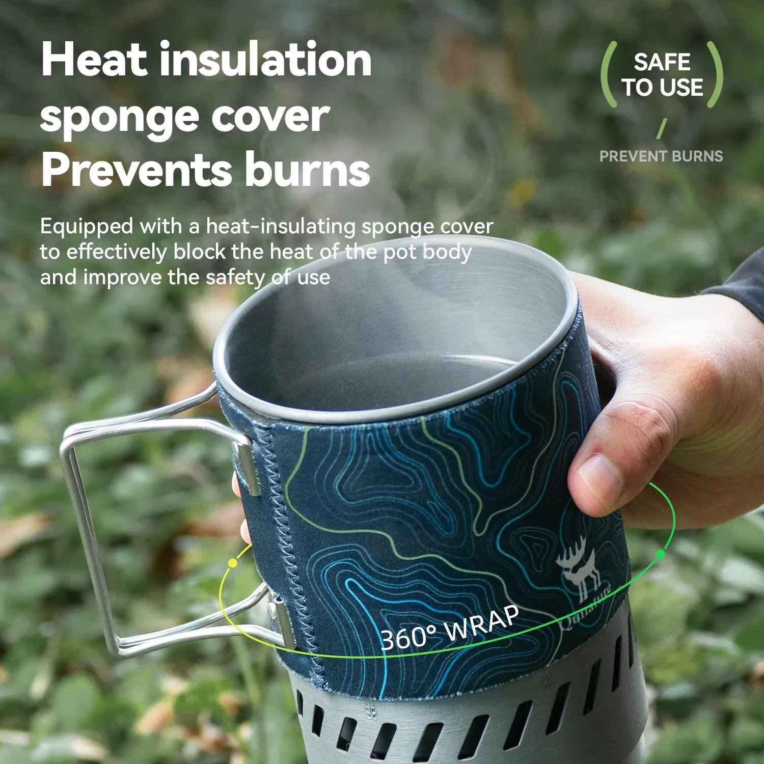 This integrated heat collection stove system is equipped with an insulating sponge cover, which can effectively prevent high temperature burns.