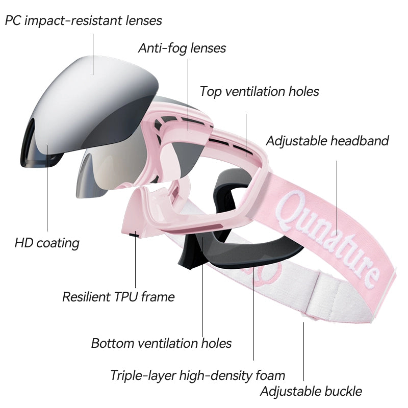 This ski goggles is a multi-layer structure, well-made and durable