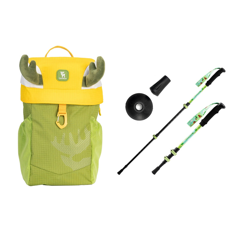 Kids Backpack 8L + Kids Aluminum Trekking Pole Set
