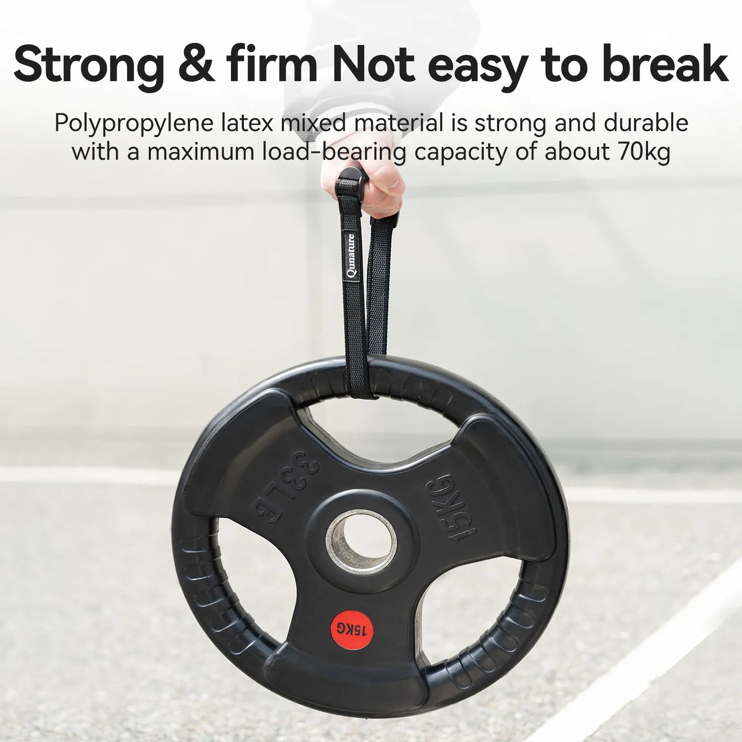 This black multi-functional cargo binding belt can bear a weight of about 70kg and is durable.