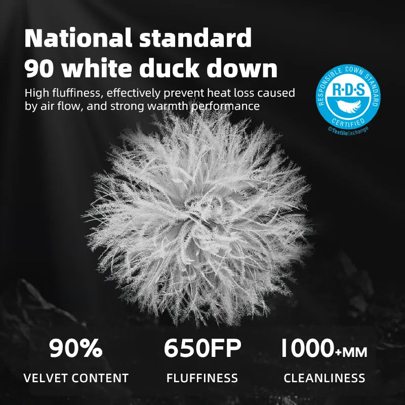 this sleeping bag is made of RDS certified duck down with exquisite craftsmanship
