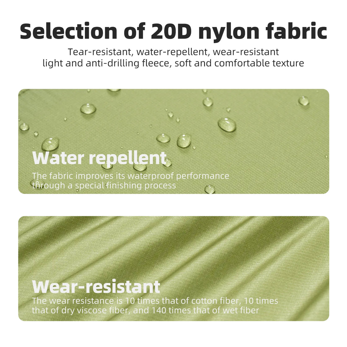 Soft, comfortable and waterproof sleeping bag made of nylon