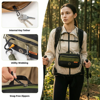 Outdoor Crossbody Sling Bag for Hiking & Cycling 2.5L
