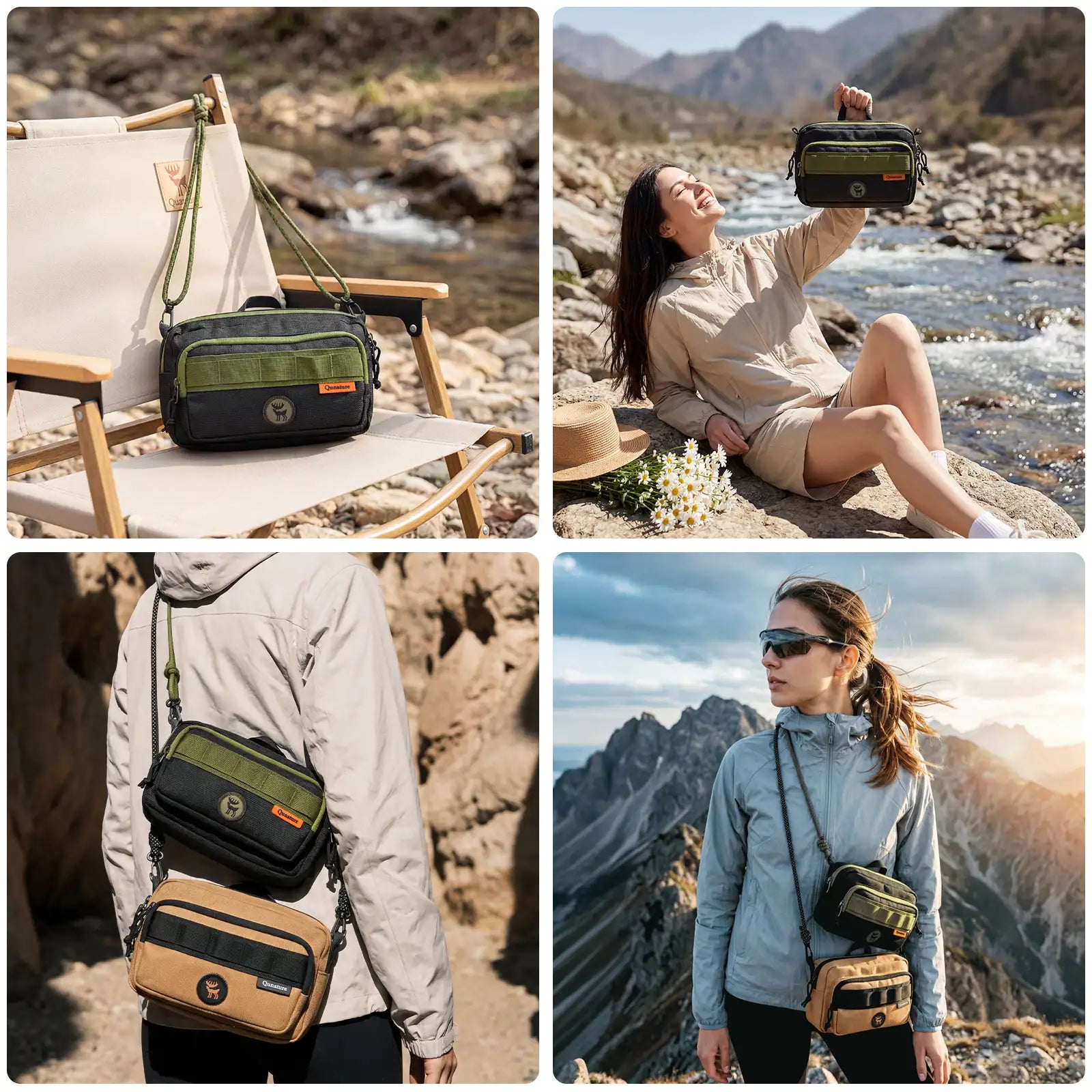 Outdoor Crossbody Sling Bag for Hiking & Cycling 2.5L