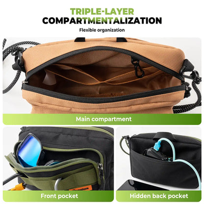 Outdoor Crossbody Sling Bag for Hiking & Cycling 2.5L