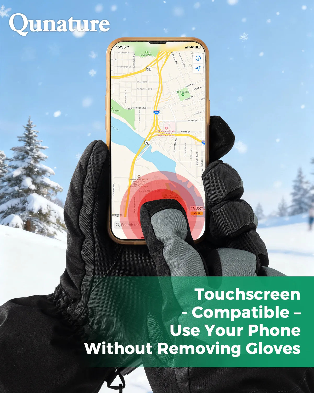 Person wearing a black face mask with a mountainous background