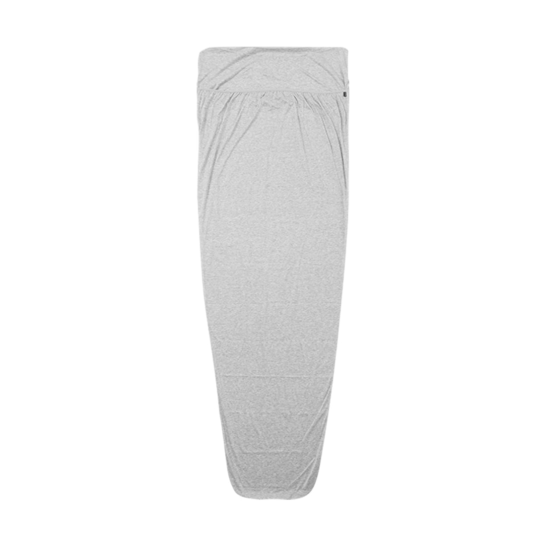 Gray sleeping bag liner on a white background