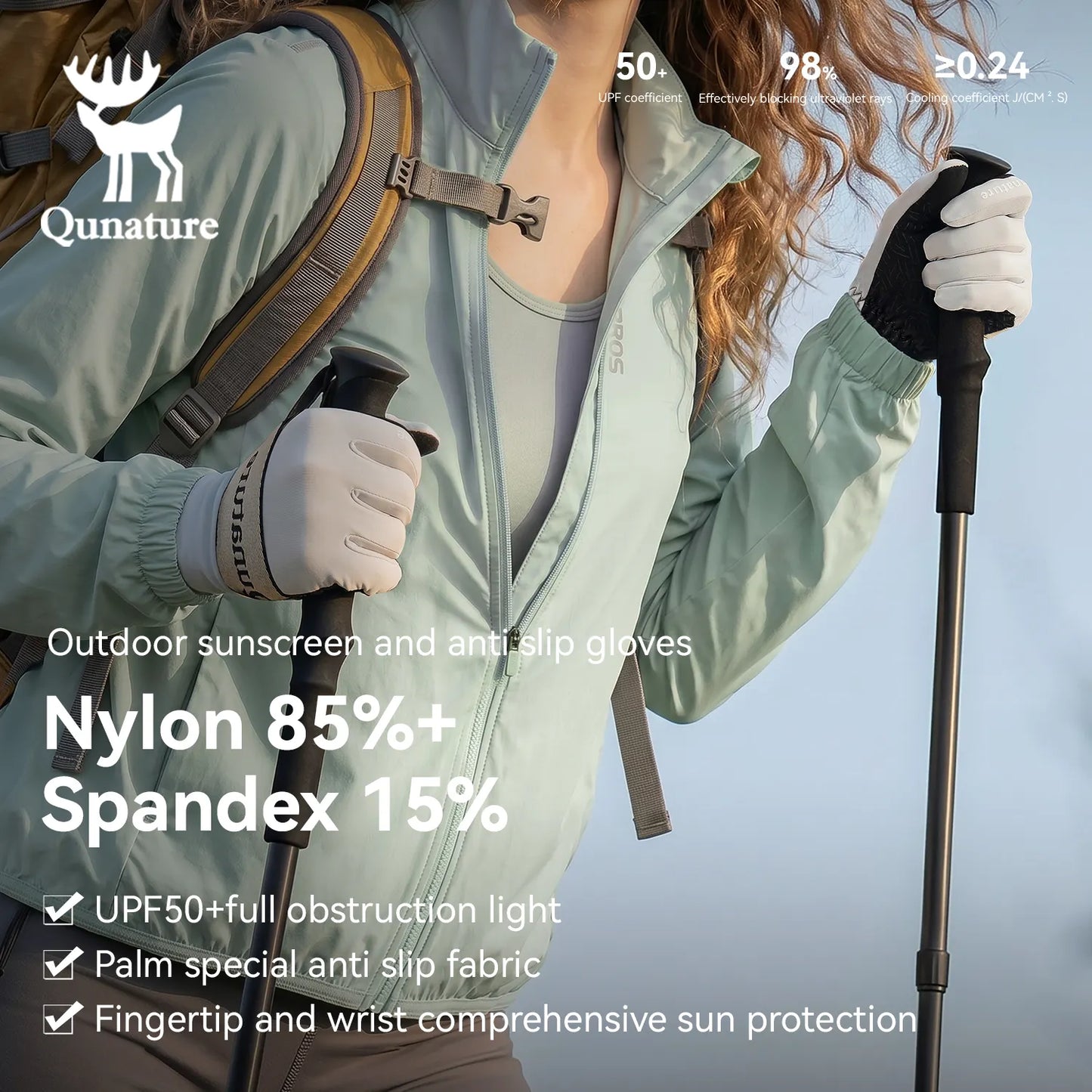 UPF 50+ Sun Protection Gloves