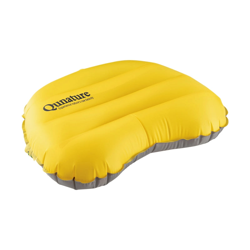 A down yellow inflatable ultra-light waterproof camping pillow