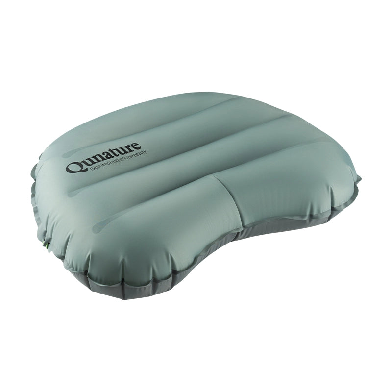 A rock gray inflatable ultra-light waterproof camping pillow