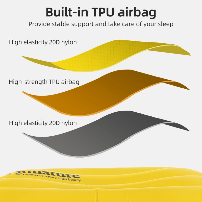 Illustration of a built-in TPU airbag with text on a white background