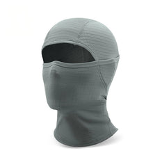 Gray balaclava on a white background