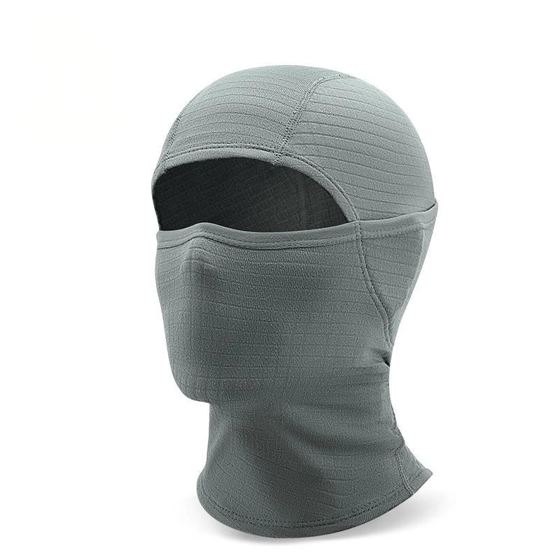 Gray balaclava on a white background