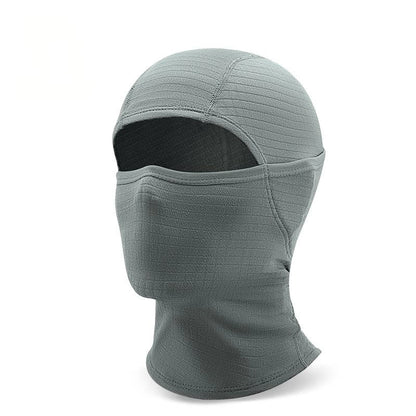 Gray balaclava on a white background
