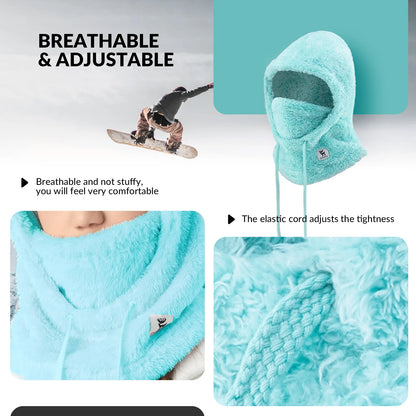 Ski Head Cover with Adjustable Ventilation and Detachable Liner for Winter Sports
