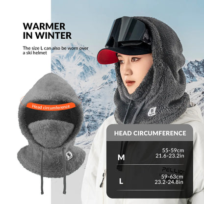 Ski Head Cover with Adjustable Ventilation and Detachable Liner for Winter Sports