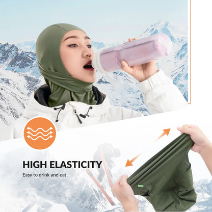 Lycra Ski Headgear with Thermal Mask for Cold-Weather Sports