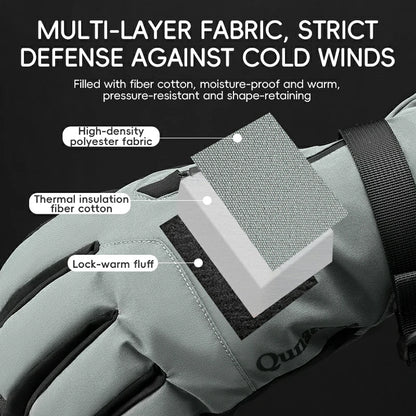 These windproof and non-slip split-finger ski gloves are made of a variety of fabrics and can effectively protect against wind.