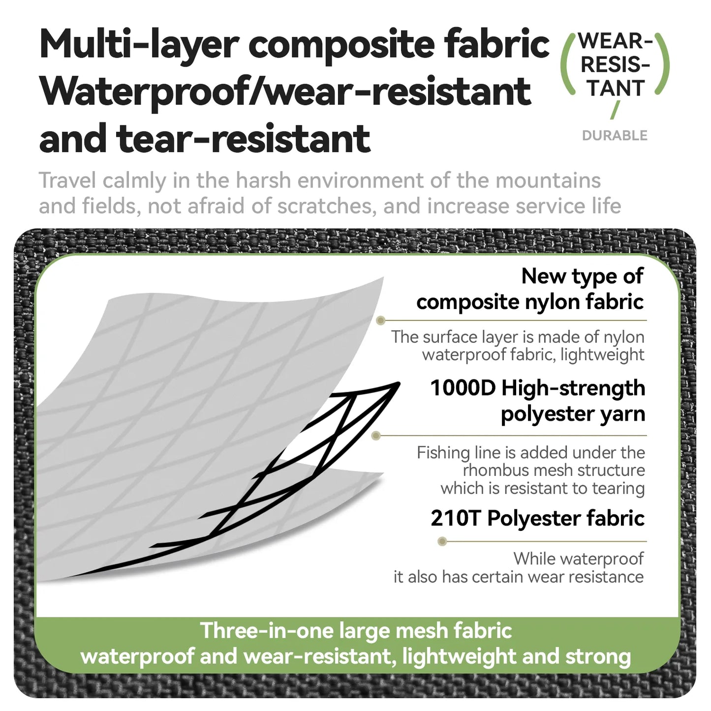 The material of this down tube bag is very good and durable