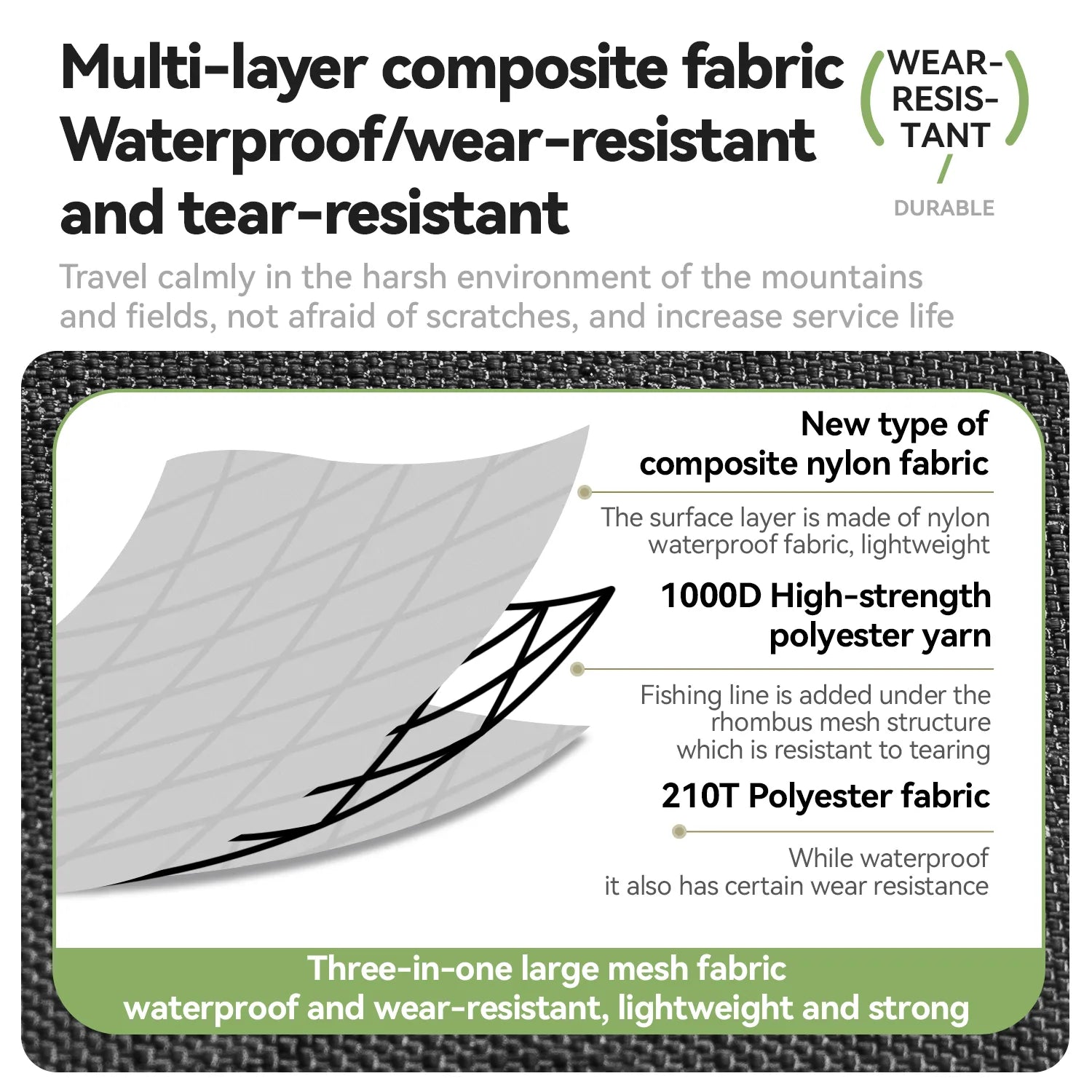 The material of this down tube bag is very good and durable