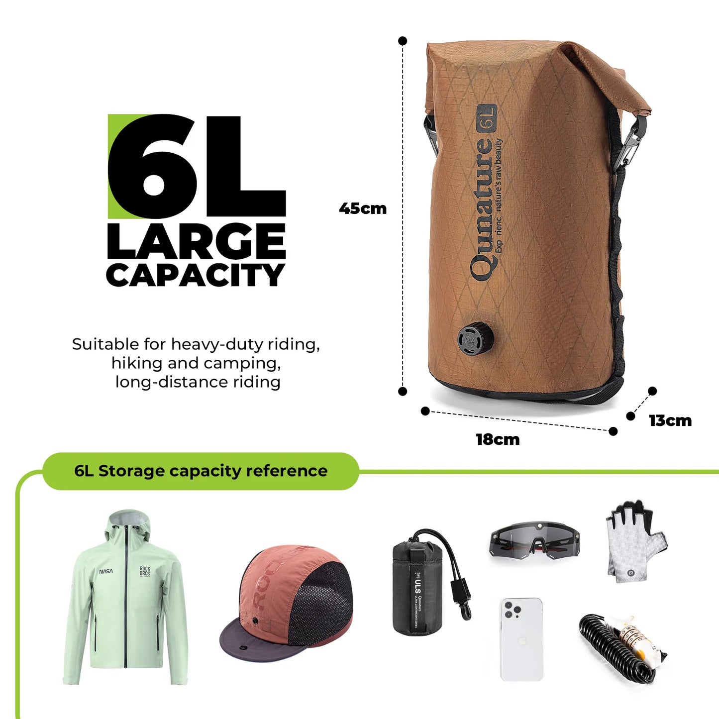 Waterproof Bikepacking Compression Bag – Durable Dry Pack for Adventure Cycling & Touring