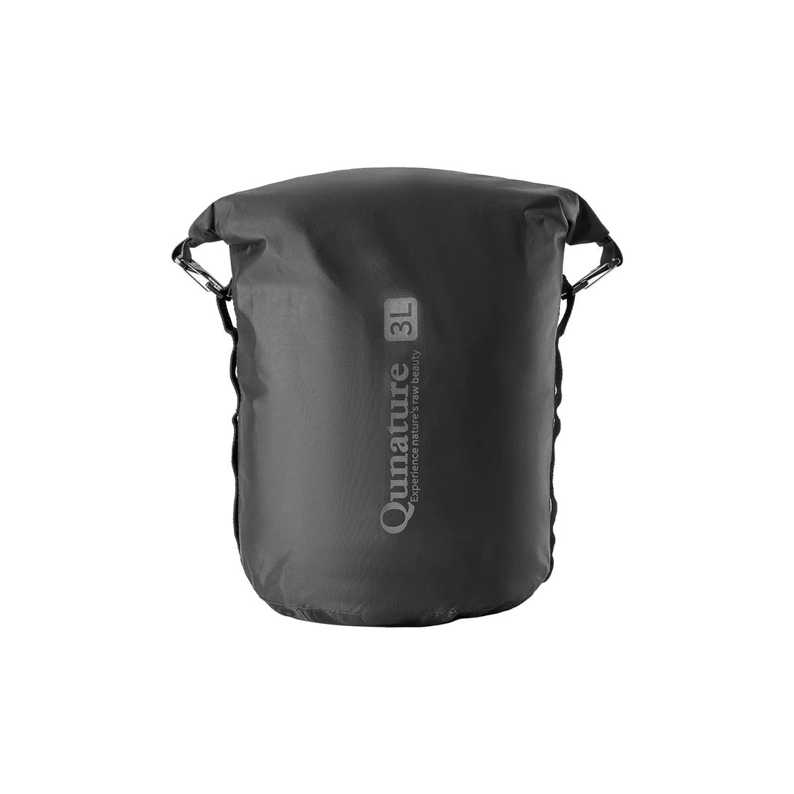 A black waterproof 3L large capacity compression bag for bikepacking