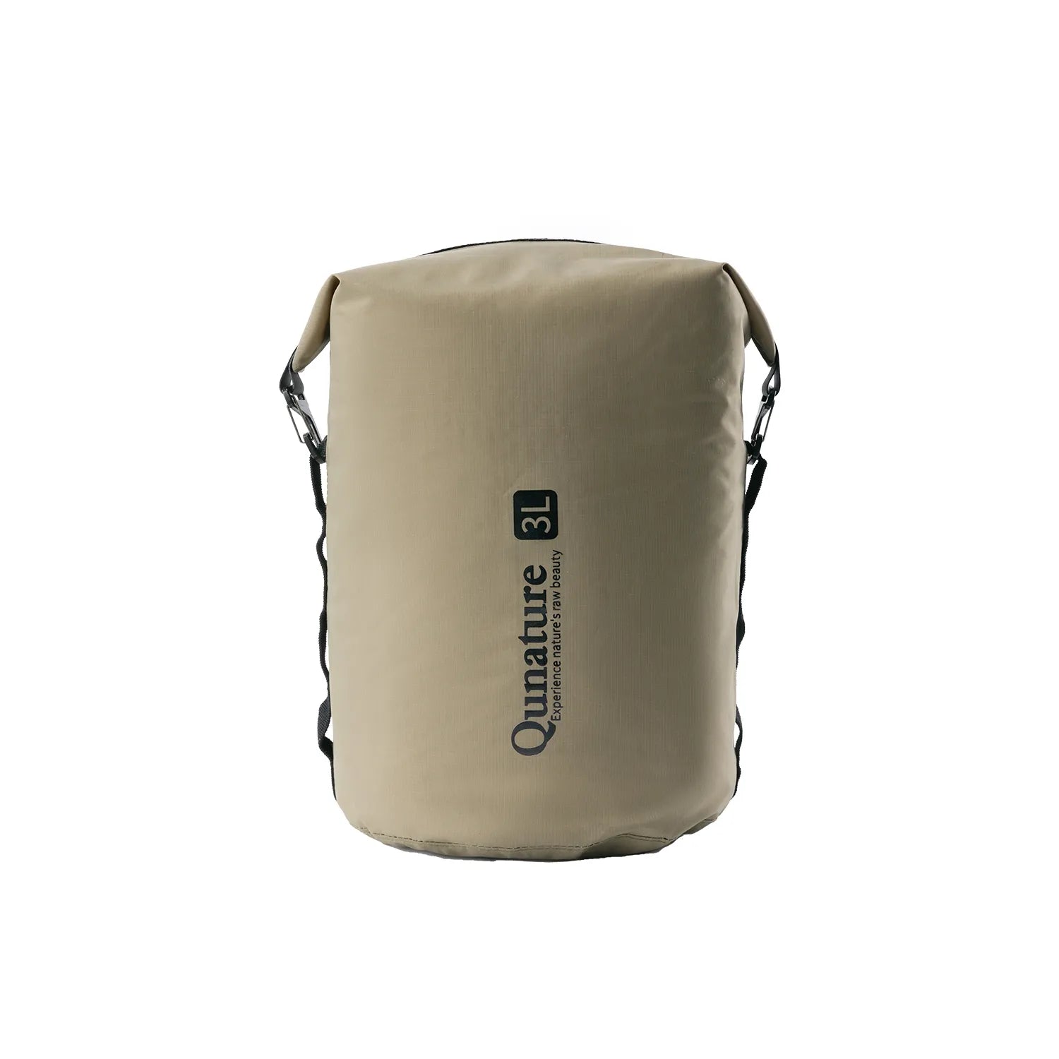 A khaki waterproof 3L large capacity compression bag for bikepacking
