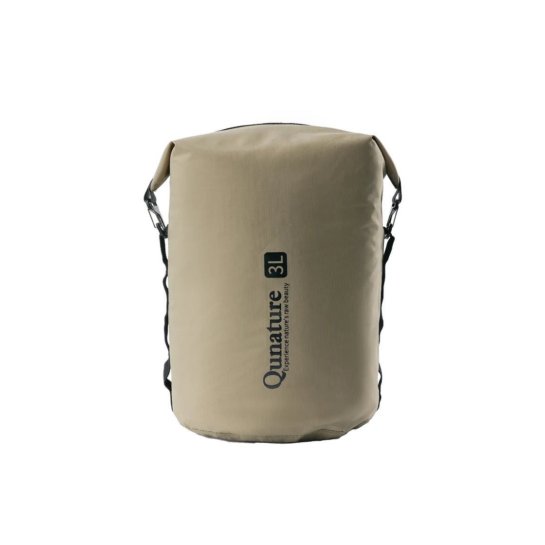 A khaki waterproof 3L large capacity compression bag for bikepacking