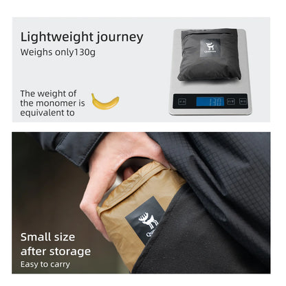 This backpack is very light and weighs only 130g when folded.