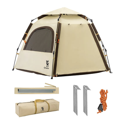 Quick Setup Hexagonal Tent UPF50+ Waterproof Lightweight