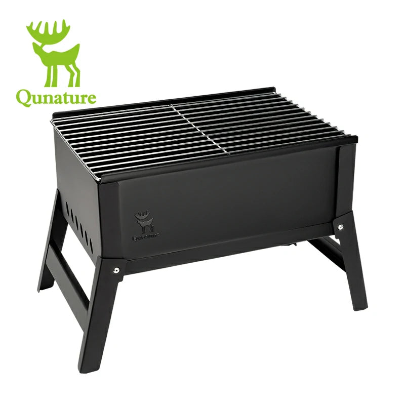 Qunature Foldable BBQ Grill with Durable Chrome-Plated Net and Ventilation