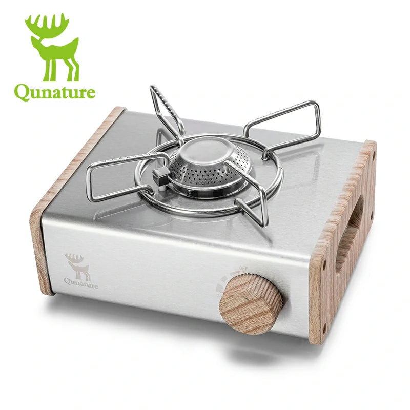 Qunature Mini Cassette Stove with 2.8KW Flame Magnetic Gas Tank Portable Design